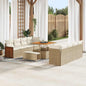 Conjunto de Sofá de Jardim 11 pcs Bege e Creme