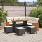 Conjunto de Sofá de Jardim 8 pcs Preto e Creme 110 x 55 x 71 cm