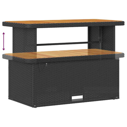 Conjunto de Sofá de Jardim 8 pcs Preto e Creme 110 x 55 x 71 cm