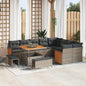 Conjunto de Sofá de Jardim 12 pcs Cinzento Cinzentão