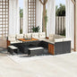 Conjunto de Sofá de Jardim 13 pcs Preto e Creme