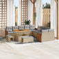Conjunto de Sofá de Jardim 13 pcs Bege e Cinza Claro