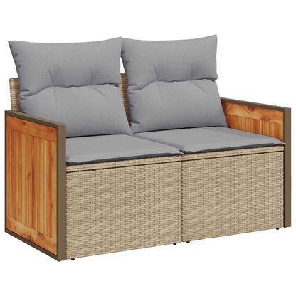 Conjunto de Sofá de Jardim 13 pcs Bege 90 x 55 x 71 cm vime PE