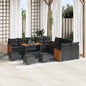 Conjunto de Sofá de Jardim 14 pcs Preto 110 x 55 x 71 cm