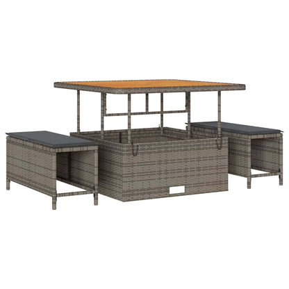 Conjunto de Sofá de Jardim 14 pcs Cinza Cinza escuro