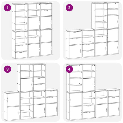 Móveis de apoio 6 pcs ODDA 40x24x79 cm pinho de madeira maciça