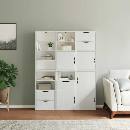 Móveis de apoio 6 pcs ODDA pinho de madeira maciça branco