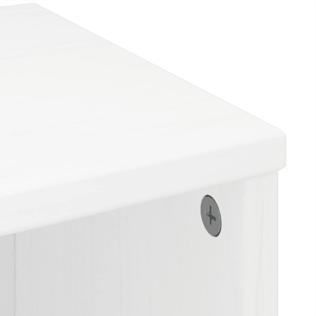 Móveis de apoio 6 pcs ODDA pinho de madeira maciça branco