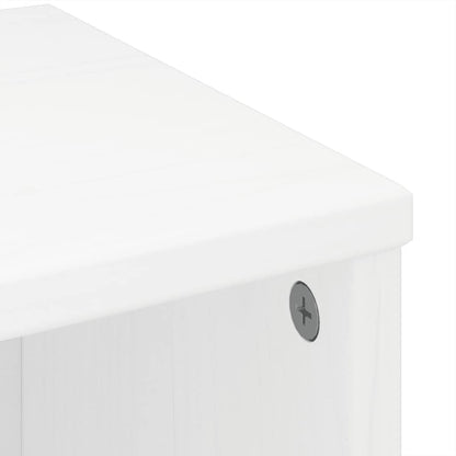 Móveis de apoio 6 pcs ODDA pinho de madeira maciça branco