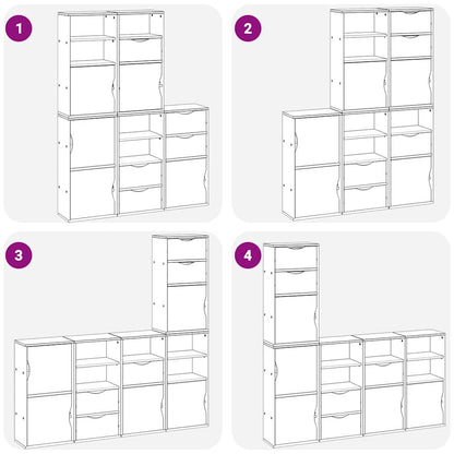 Móveis de apoio 5 pcs ODDA 40x24x79 cm pinho de madeira maciça