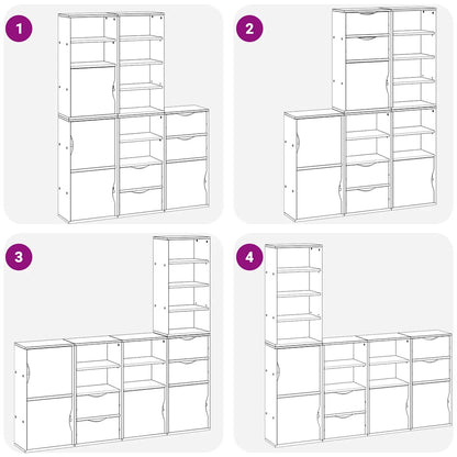 Móveis de apoio 5 pcs ODDA 40x24x79 cm pinho de madeira maciça