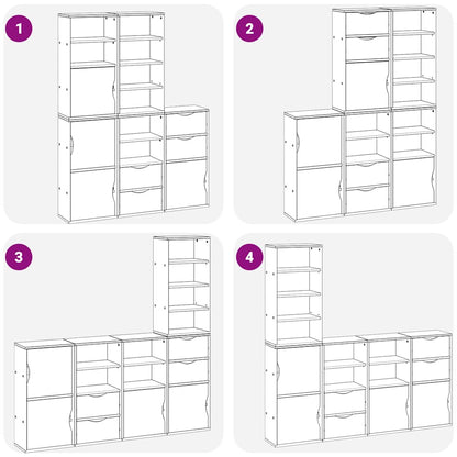 Móveis de apoio 5 pcs ODDA pinho de madeira maciça branco