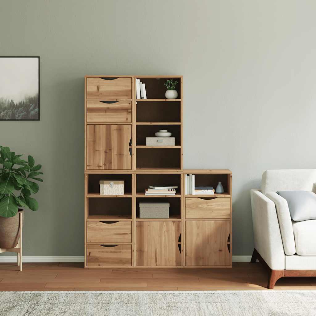 Móveis de apoio 5 pcs ODDA 40x24x79 cm pinho de madeira maciça