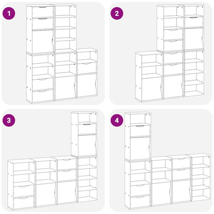 Móveis de apoio 5 pcs ODDA 40x24x79 cm pinho de madeira maciça