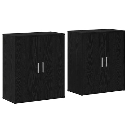 Buffet 2 pcs Carvalho Preto 60 x 31 x 70 cm Madeira processada