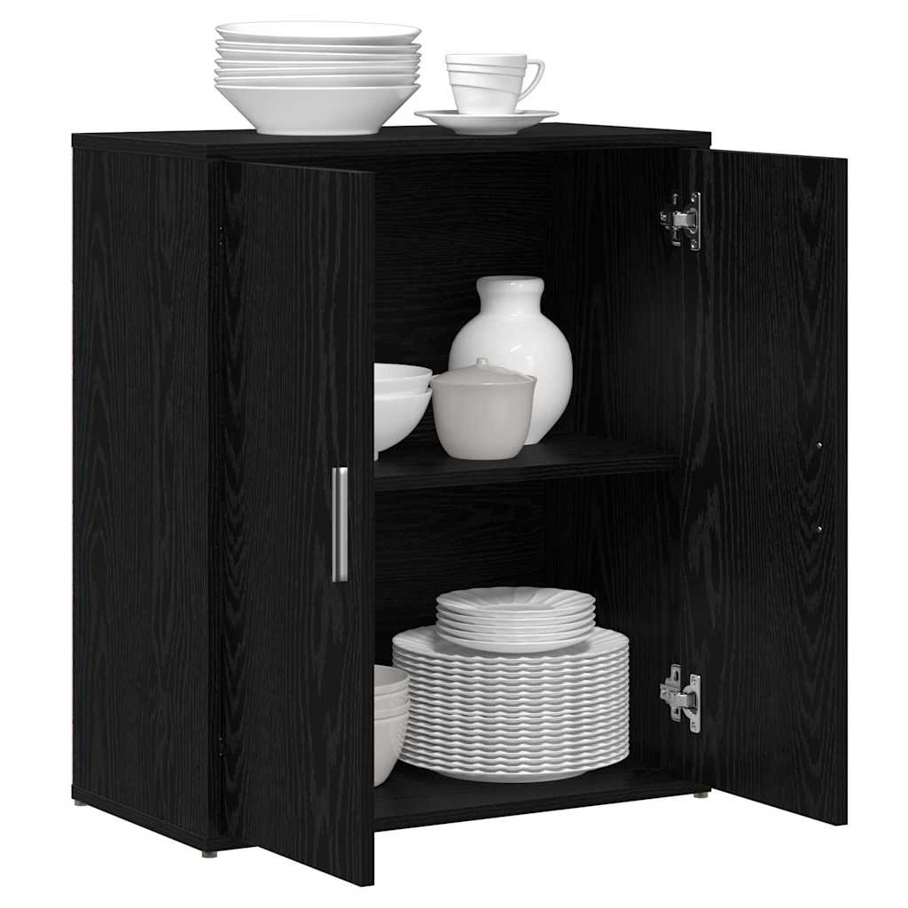 Buffet 2 pcs Carvalho Preto 60 x 31 x 70 cm Madeira processada