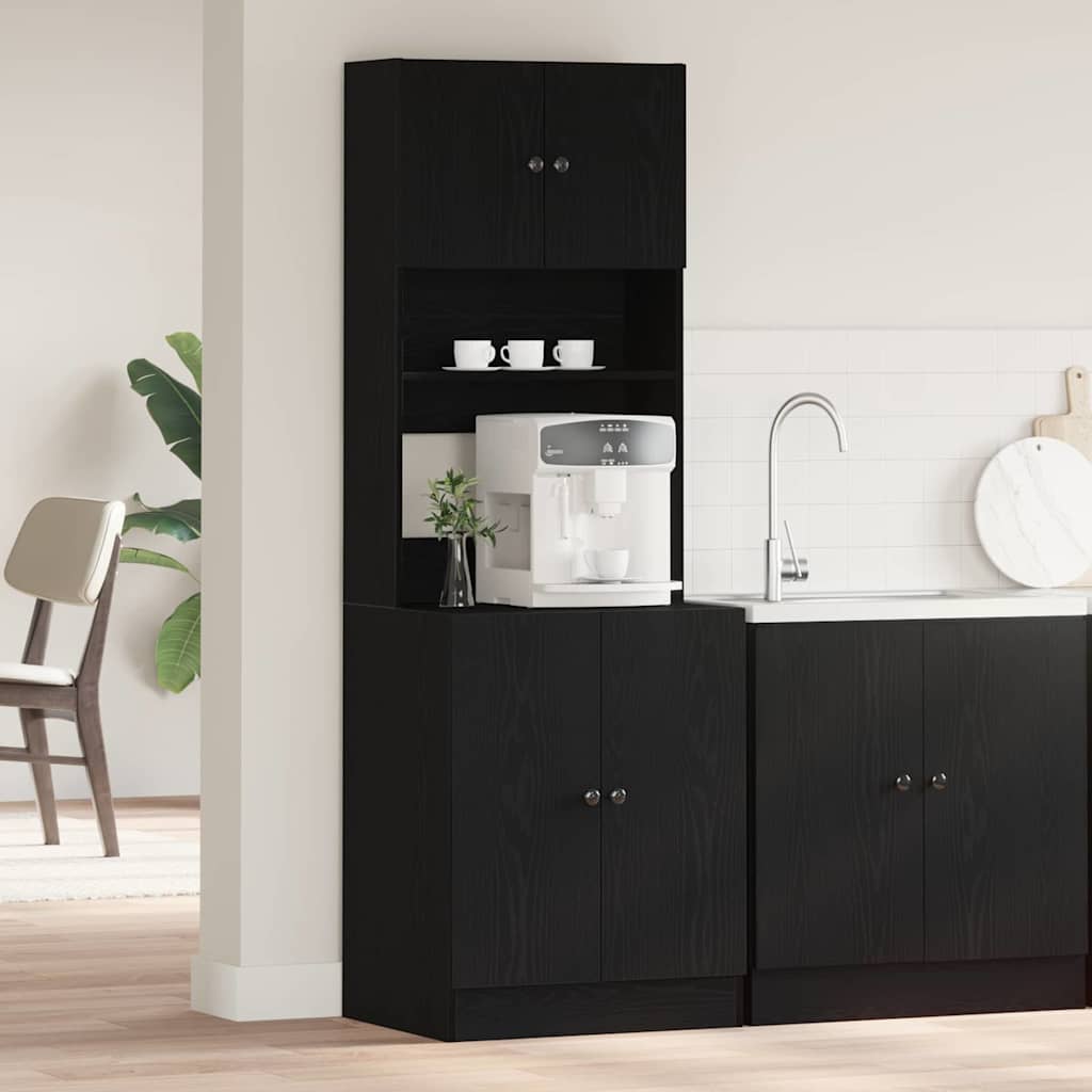 Armário de Cozinha com porta Carvalho preto 60 x 50 x 180 cm