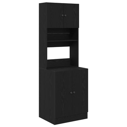 Buffet de Cozinha 2 pcs Carvalho Preto 60 x 50 x 180 cm