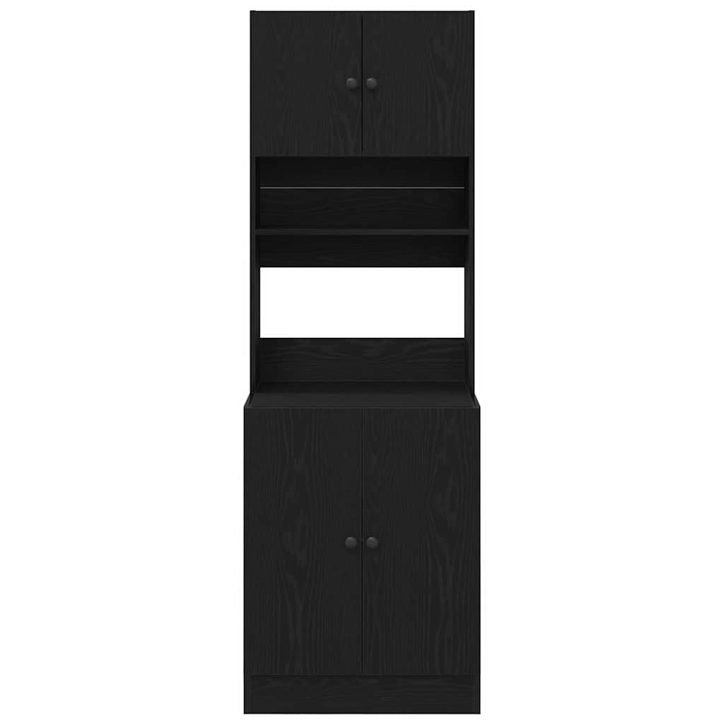 Armário de Cozinha com porta Carvalho preto 60 x 50 x 180 cm
