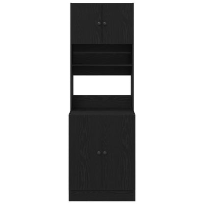 Buffet de Cozinha 2 pcs Carvalho Preto 60 x 50 x 180 cm