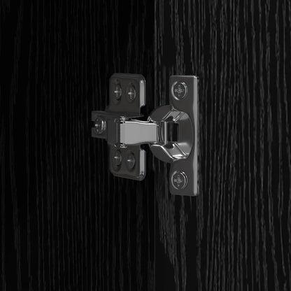Armário de Escritório com porta Carvalho preto 60 x 32 x 153