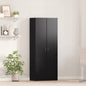 Armário de Escritório com porta Carvalho preto 60 x 32 x 153