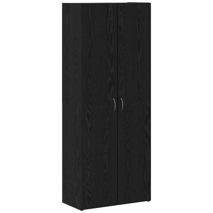 Armário de Escritório com porta Carvalho preto 60 x 32 x 153