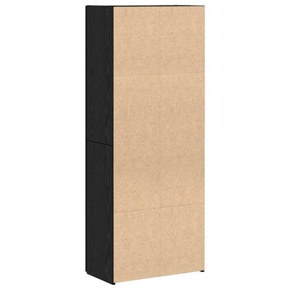 Armário de Escritório com porta Carvalho preto 60 x 32 x 153