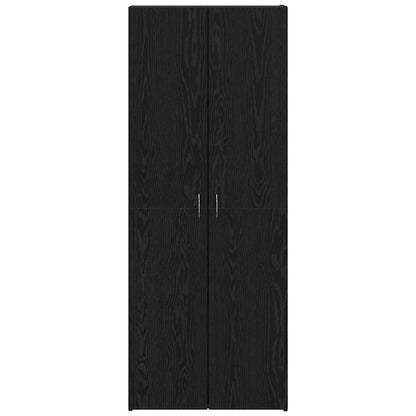 Armário de Escritório com porta Carvalho preto 60 x 32 x 153