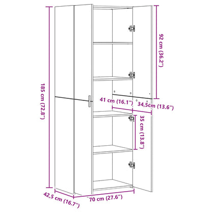 Buffê 2 pcs Madeira antiga 70 x 42,5 x 185 cm