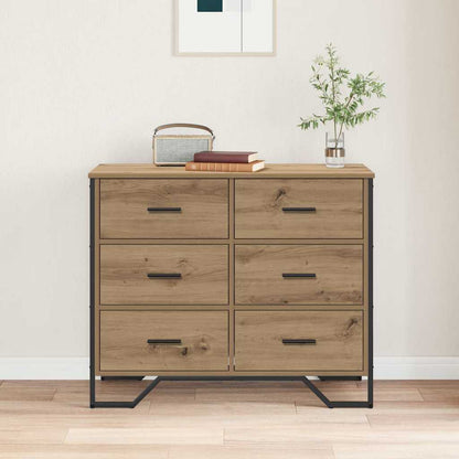 Baú de Gavetas Outros carvalho artisiano 91 x 35.5 x 74.5 cm