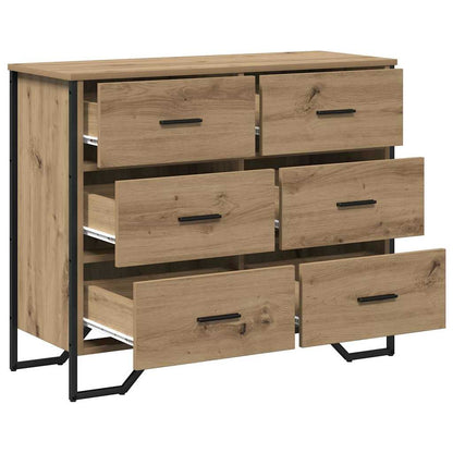 Baú de Gavetas Outros carvalho artisiano 91 x 35.5 x 74.5 cm