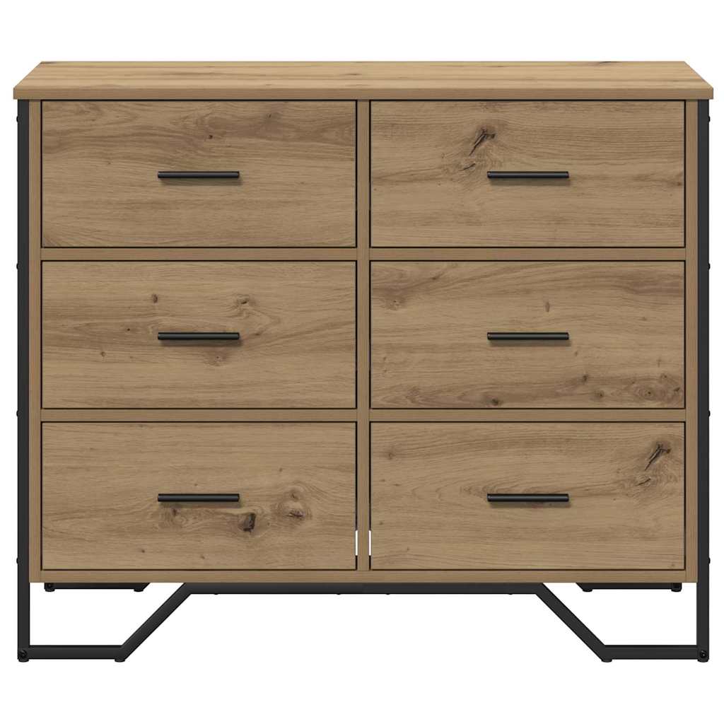 Baú de Gavetas Outros carvalho artisiano 91 x 35.5 x 74.5 cm