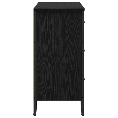 Baú de Gavetas com gaveta Carvalho preto 91 x 35.5 x 74.5 cm