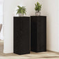 Suporte para Plantas 2 pcs Carvalho preto 33 x 33 x 100 cm