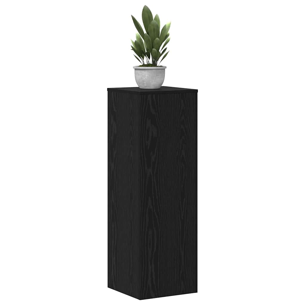Suporte para Plantas 2 pcs Carvalho preto 33 x 33 x 100 cm
