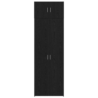 Armário de arrumação 3 pcs Carvalho Preto