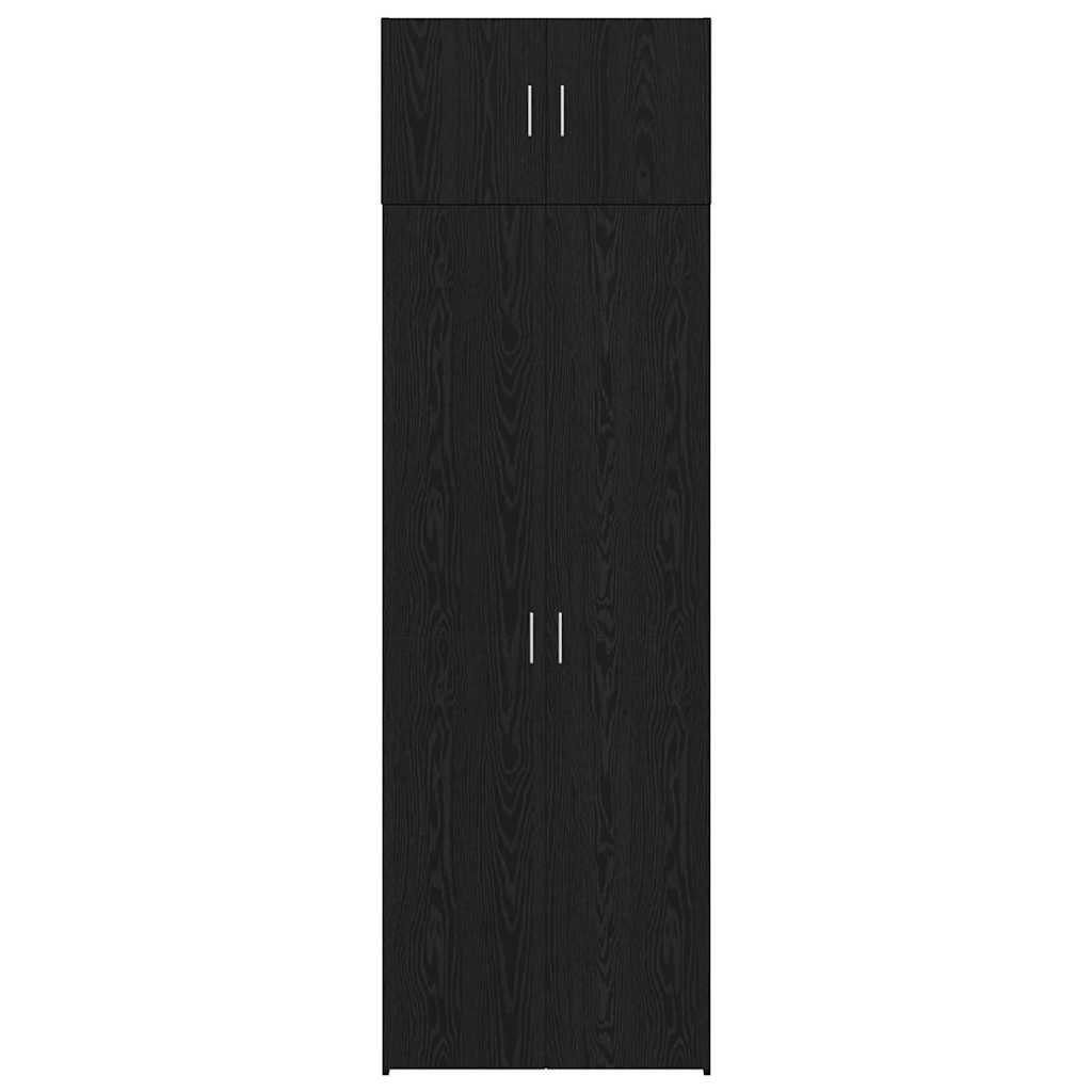 Armário de arrumação 3 pcs Carvalho Preto