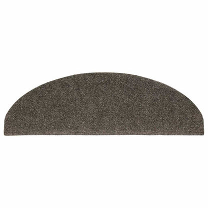 Tapetes de escada autoadesivos 20 peças 65x21x4 cm antracite meio redondo grande