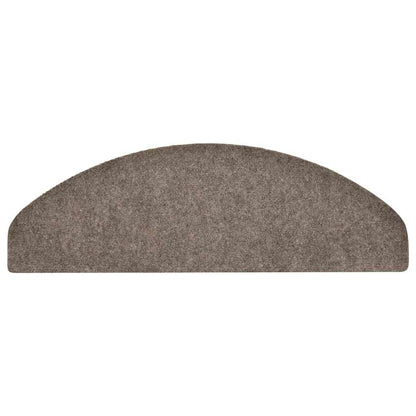 Tapetes de escada autoadesivos 30 peças 65x21x4 cm bege semicircular grande