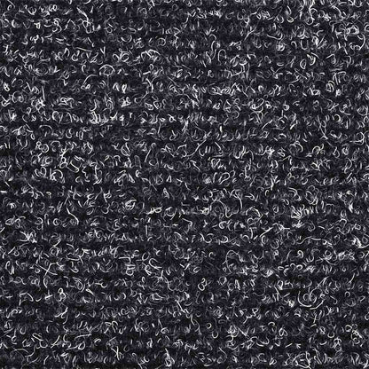 Tapetes de escada autoadesivos 30 peças 56x17x3 cm cinza escuro semicircular