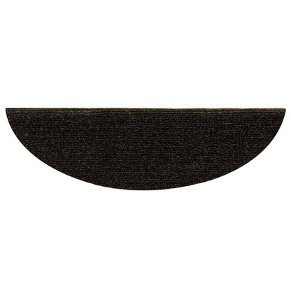 Tapetes de escada autoadesivos 30 peças 56x17x3 cm marrom escuro semicircular