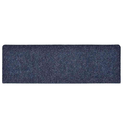 Tapetes de escada autoadesivos 30 peças 65x21x4 cm azul com borda retangular