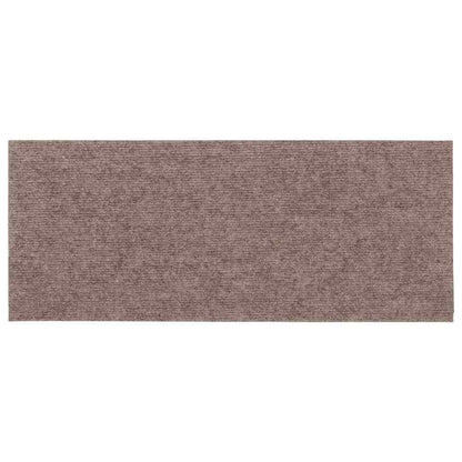 Tapetes de escada autoadesivos 30 peças 60x25 cm marrom claro retangular