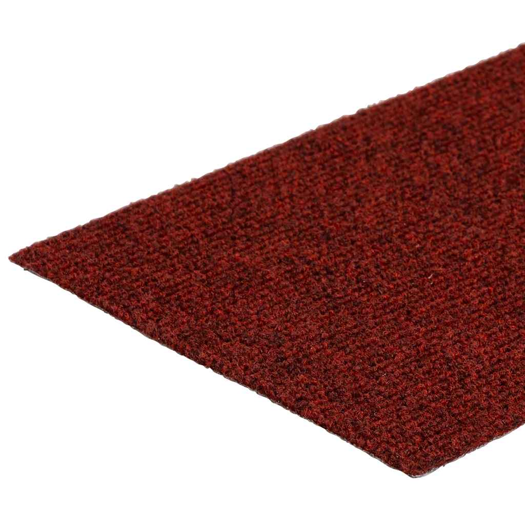 Tapetes de escada autoadesivos 30 peças 60x25 cm vermelho bordô retangular