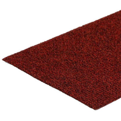 Tapetes de escada autoadesivos 30 peças 60x25 cm vermelho bordô retangular