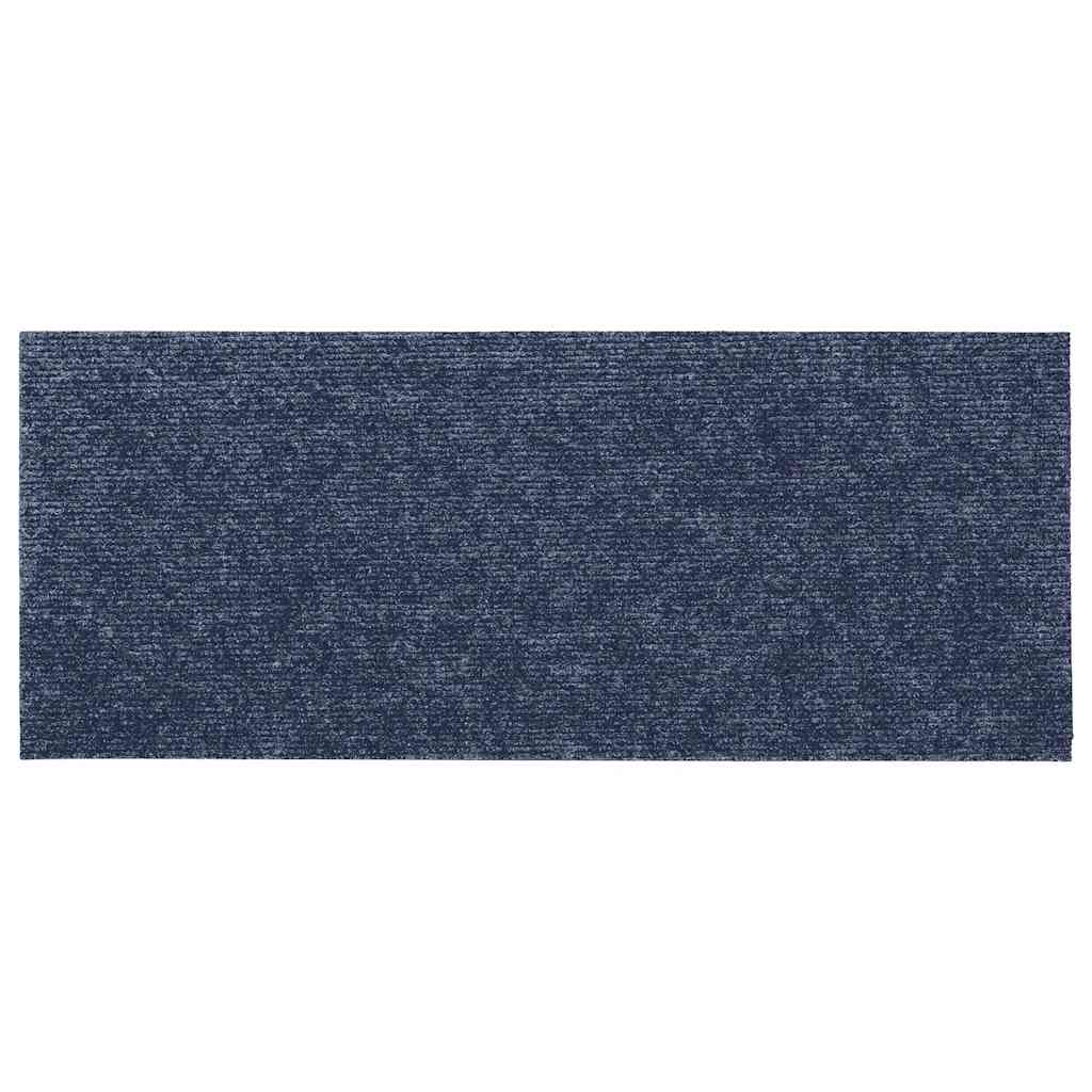 Tapetes de escada autoadesivos 30 peças 60x25 cm cinza azul retangular