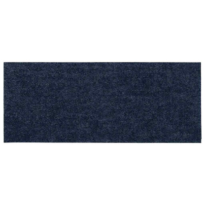 Tapetes de escada autoadesivos 30 peças 60x25 cm azul marinho retangular