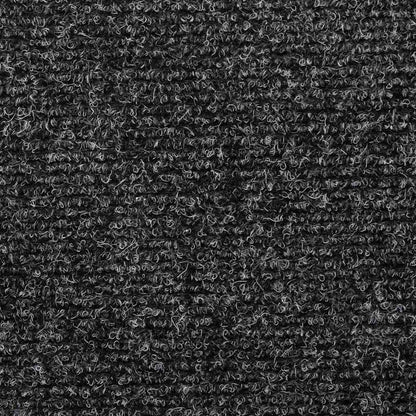 Tapetes de escada autoadesivos 20 peças 65x21x4 cm cinza com borda retangular