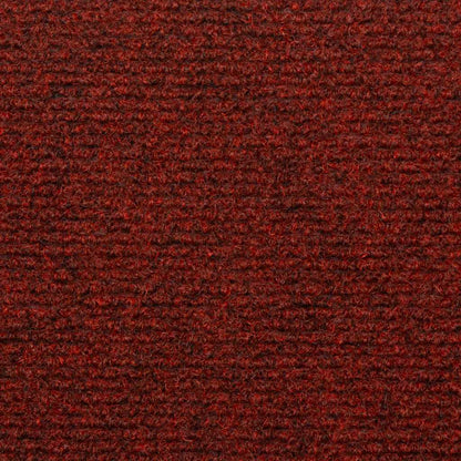 Tapetes de escada autoadesivos 20 peças 65x21x4 cm vermelho bordô com borda retangular